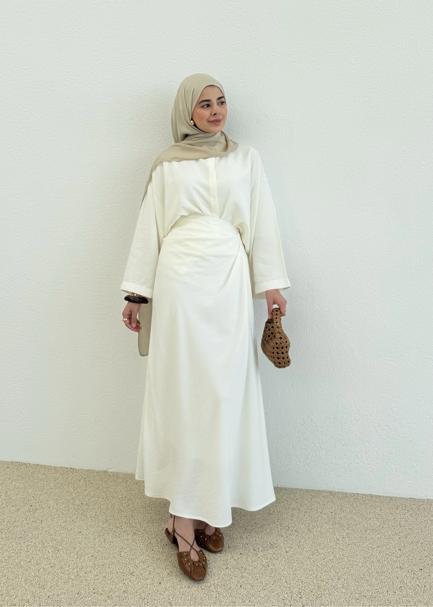 Zra Model Draped Skirt Set