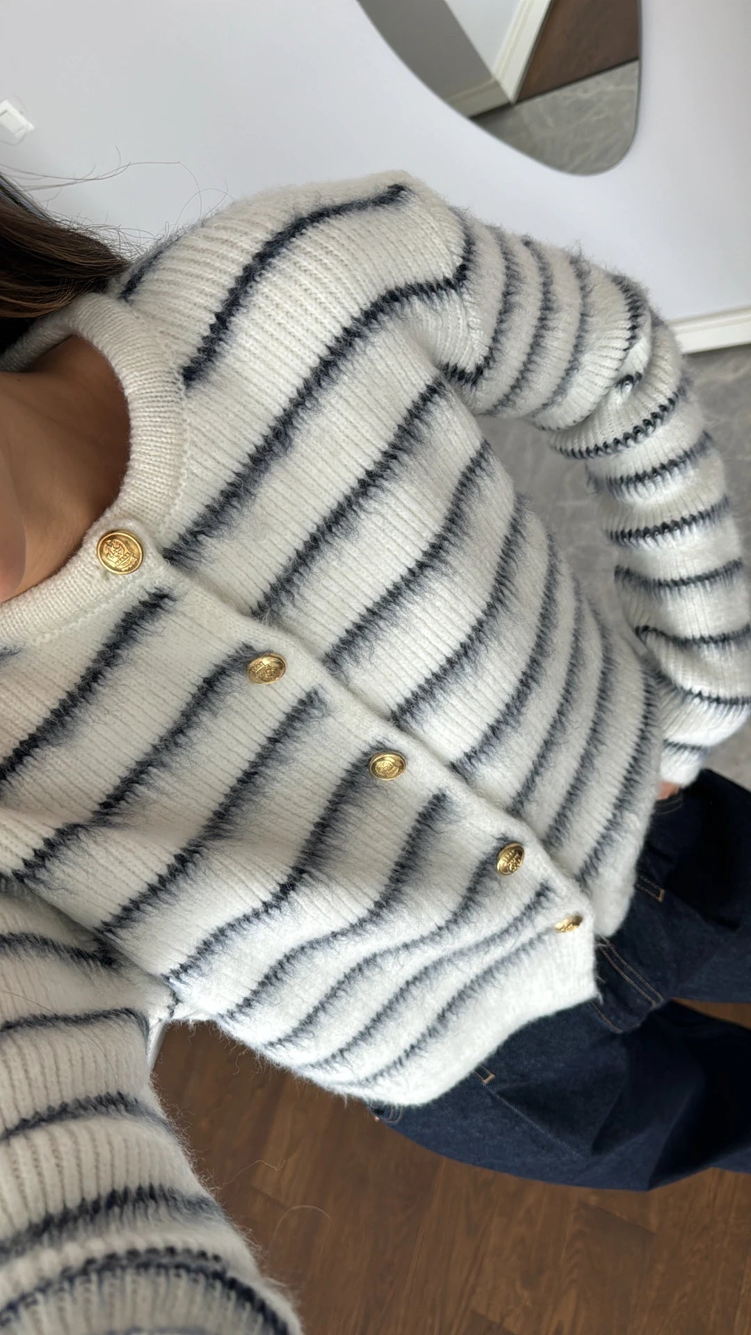 Striped mohair Cardigan