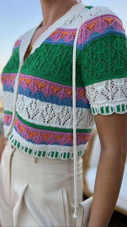 Crochet short sleeve Cardigan