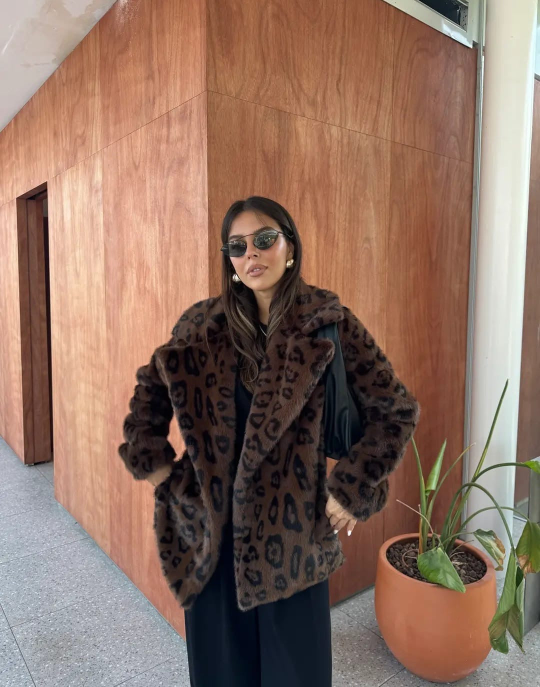 Tiger Print Faux Fur Jacket