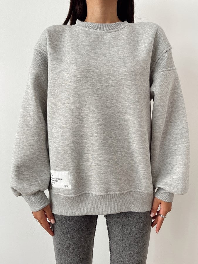 Sweatshirt with Zipper on the Back