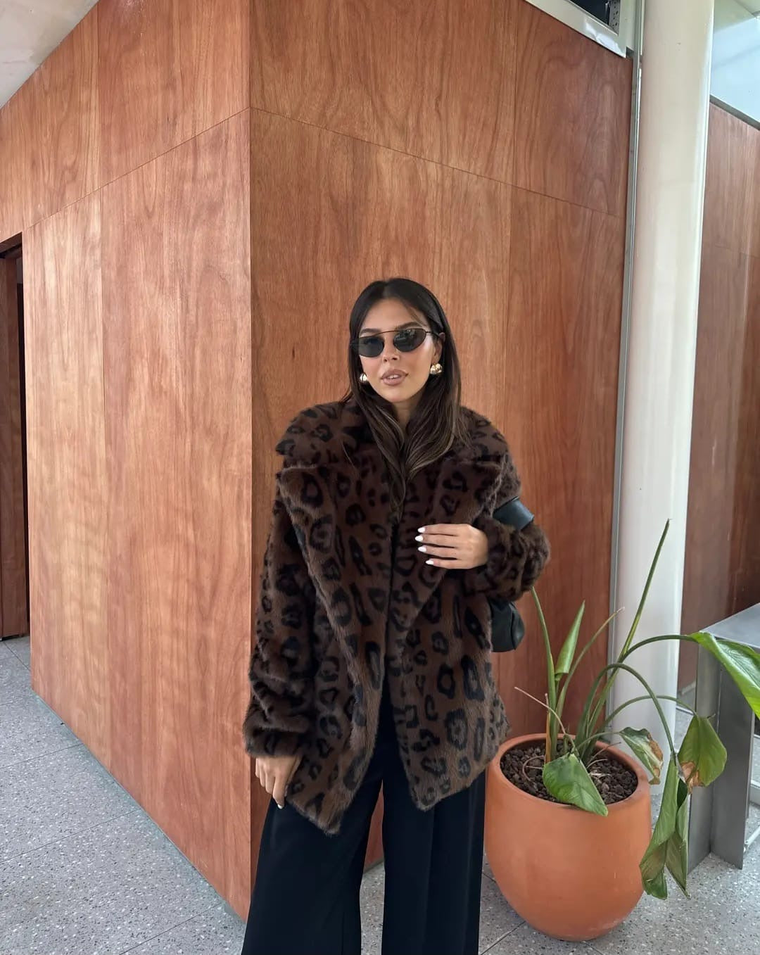 Tiger Print Faux Fur Jacket