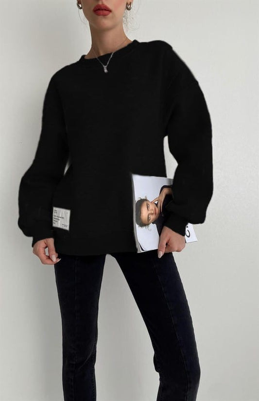 Sweatshirt with Zipper on the Back