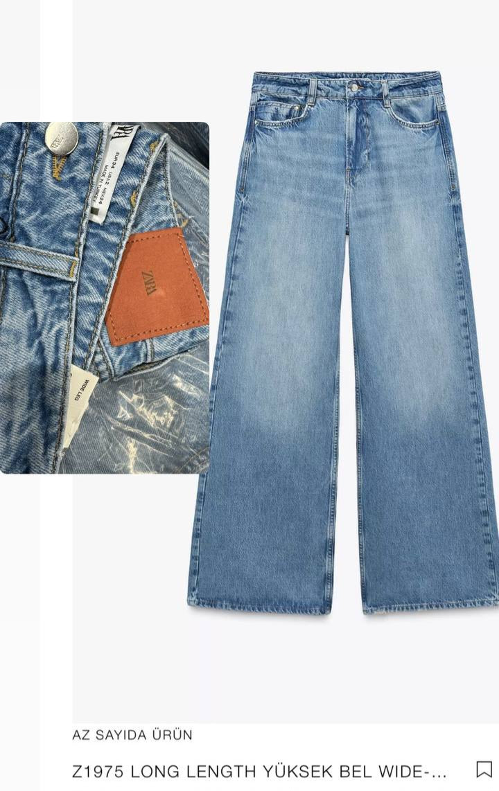 Zara wide leg mid rise jeans – Abdeen Moda