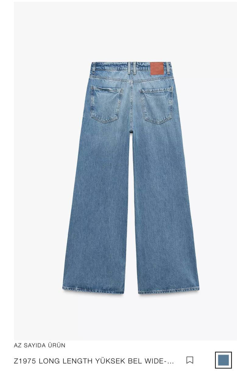 Zara wide leg mid rise jeans