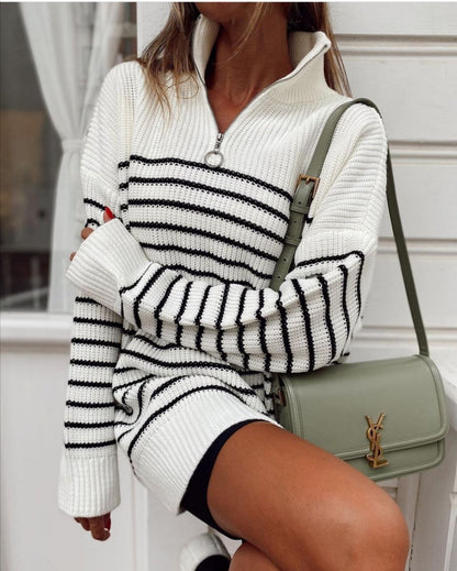 Striped knitted jumper