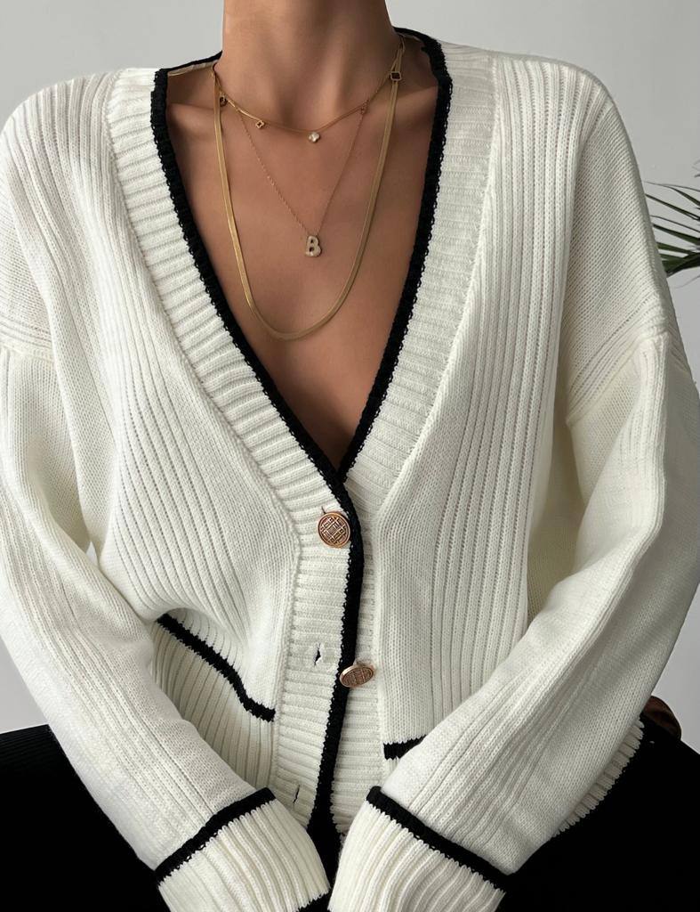 Contrast Cardigan