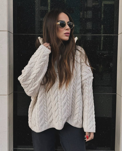 Knitted half zip jumper