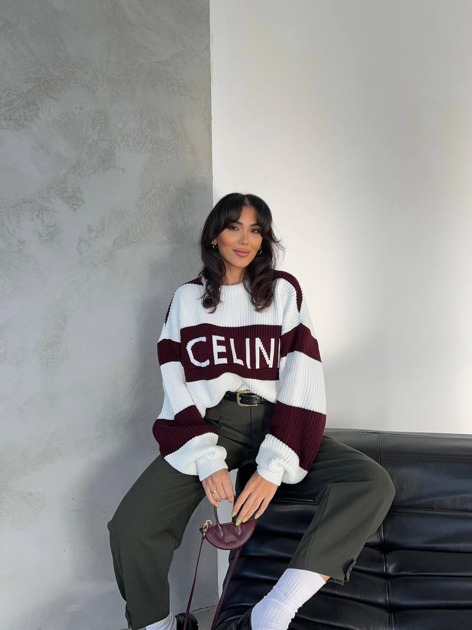 Celine striped knitted sweater