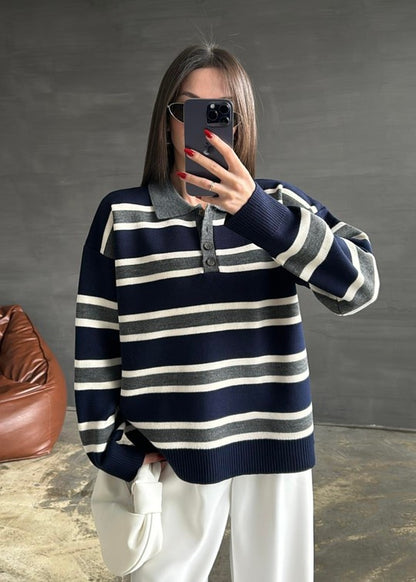 Striped knitted jumper