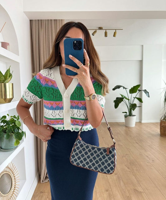 Crochet short sleeve Cardigan