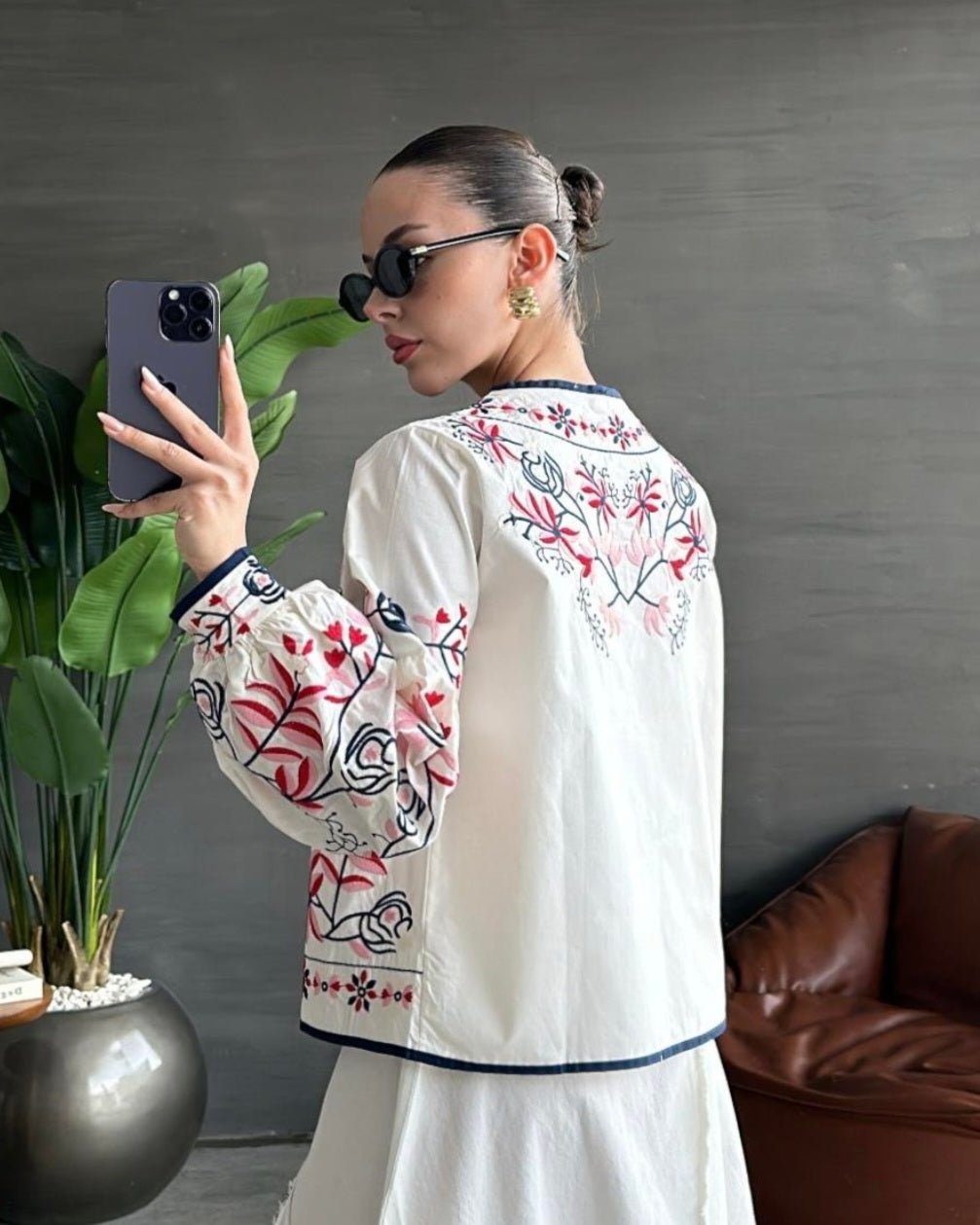 Full embroidery shirt