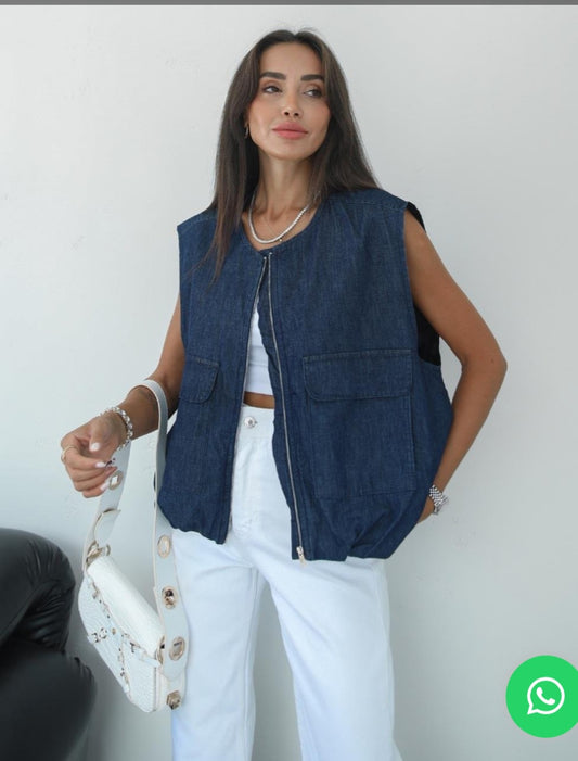 Tencel jeans vest
