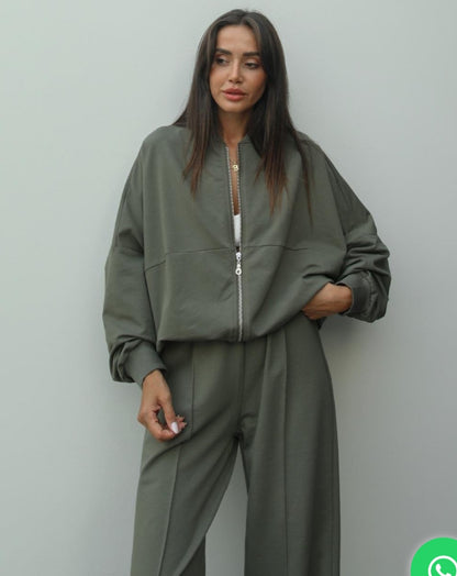 Full Zipper cotton tracksuit