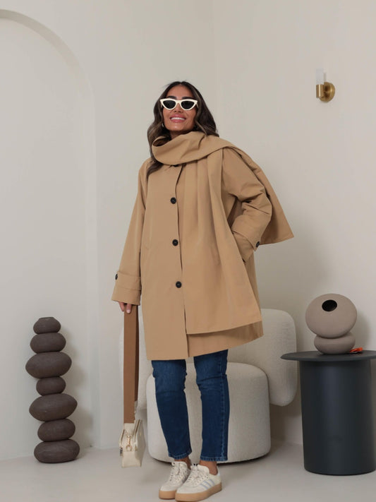 Massimo dutti trenchcoat with removable scarf