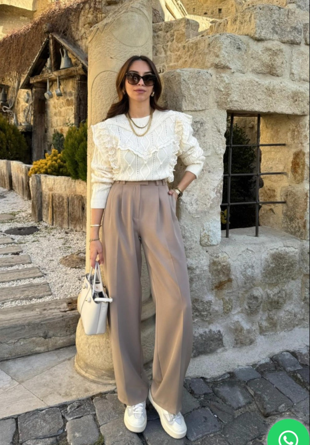 Wide leg trouser