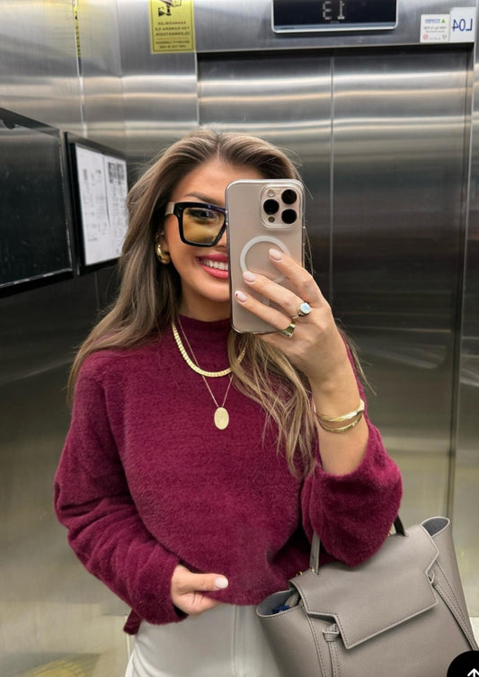 Knitted mohair jumper