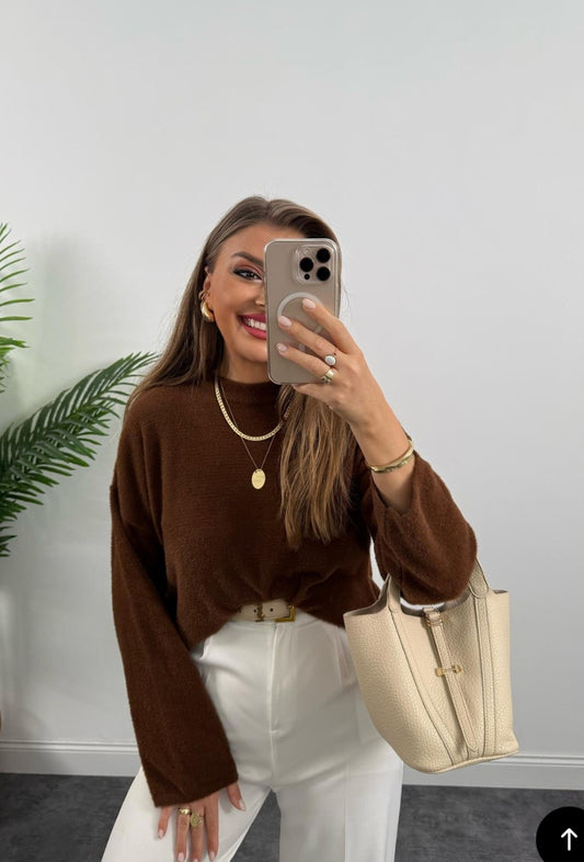 Knitted mohair jumper