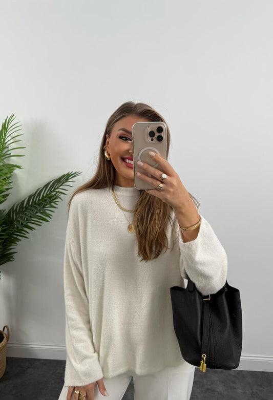 Knitted mohair jumper