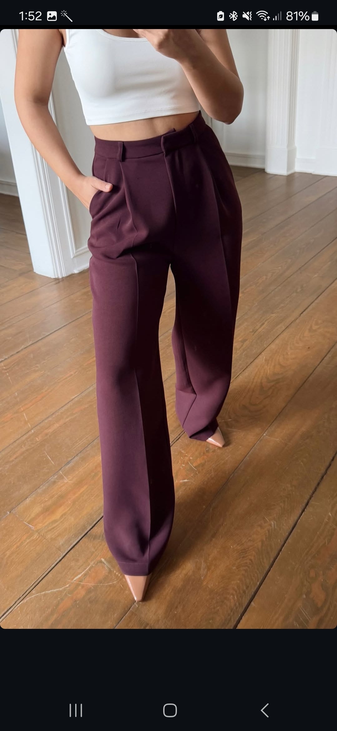 Oversize blazer with straight trouser suit