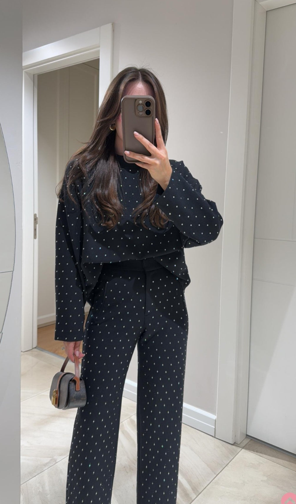 Fully studded blouse and pants co-ord set