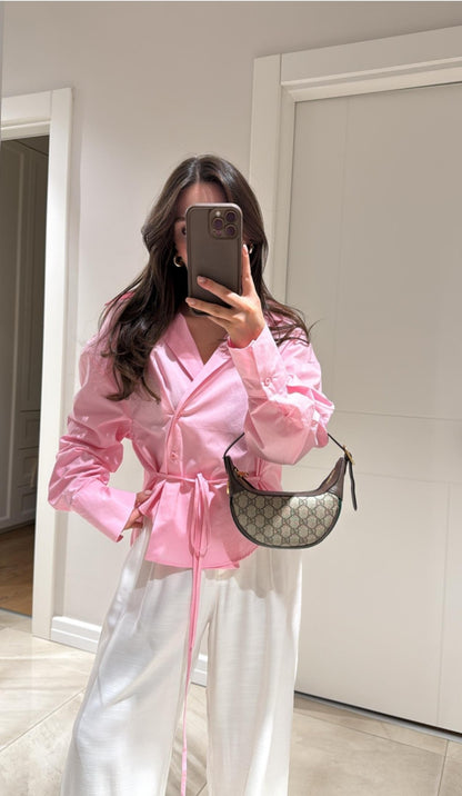 Massimo dutti belted shirt