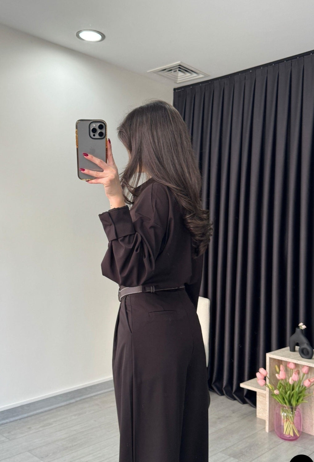 Poplin Oversize shirt with pleated wide leg trouser co-ord set