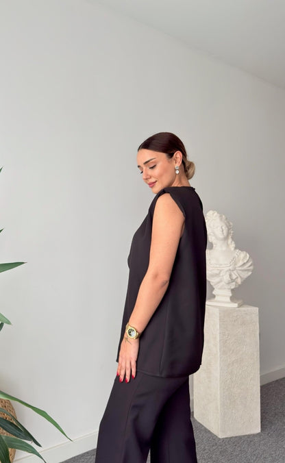 Vest with belted trouser Co-order set