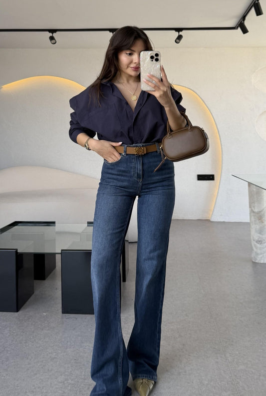 Zara High-waisted jeans, stretch fabric