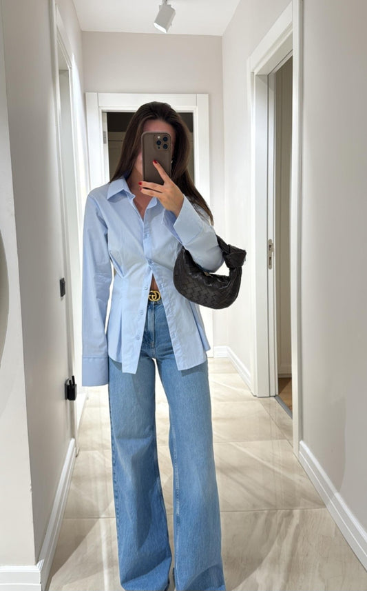 Zara wide leg mid rise jeans