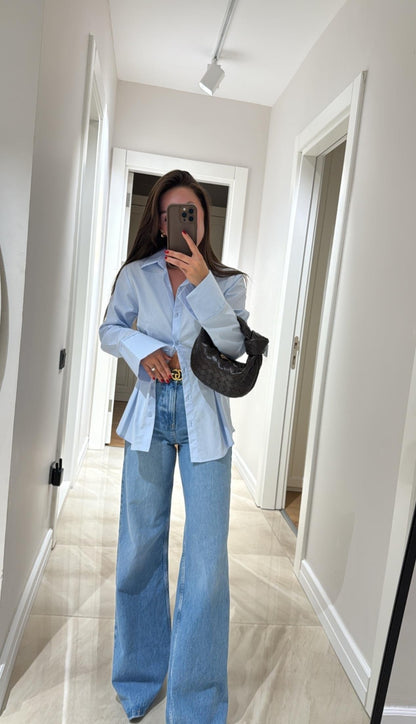 Zara wide leg mid rise jeans