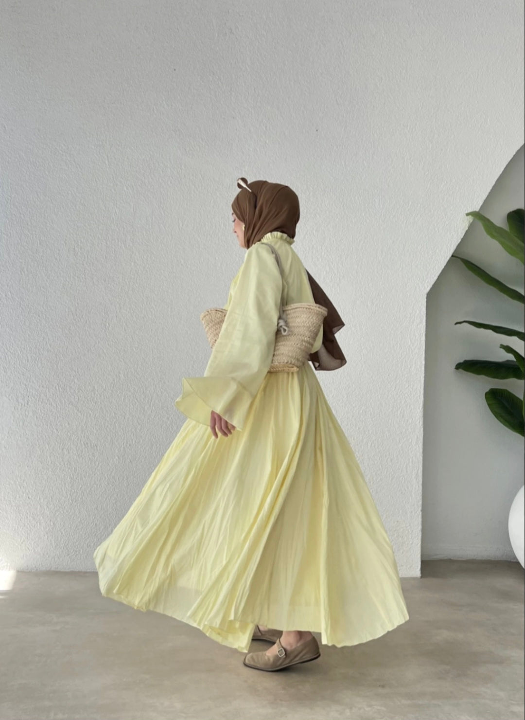 Ruffle sleeves shirt with boheme maxi skirt co-ord set