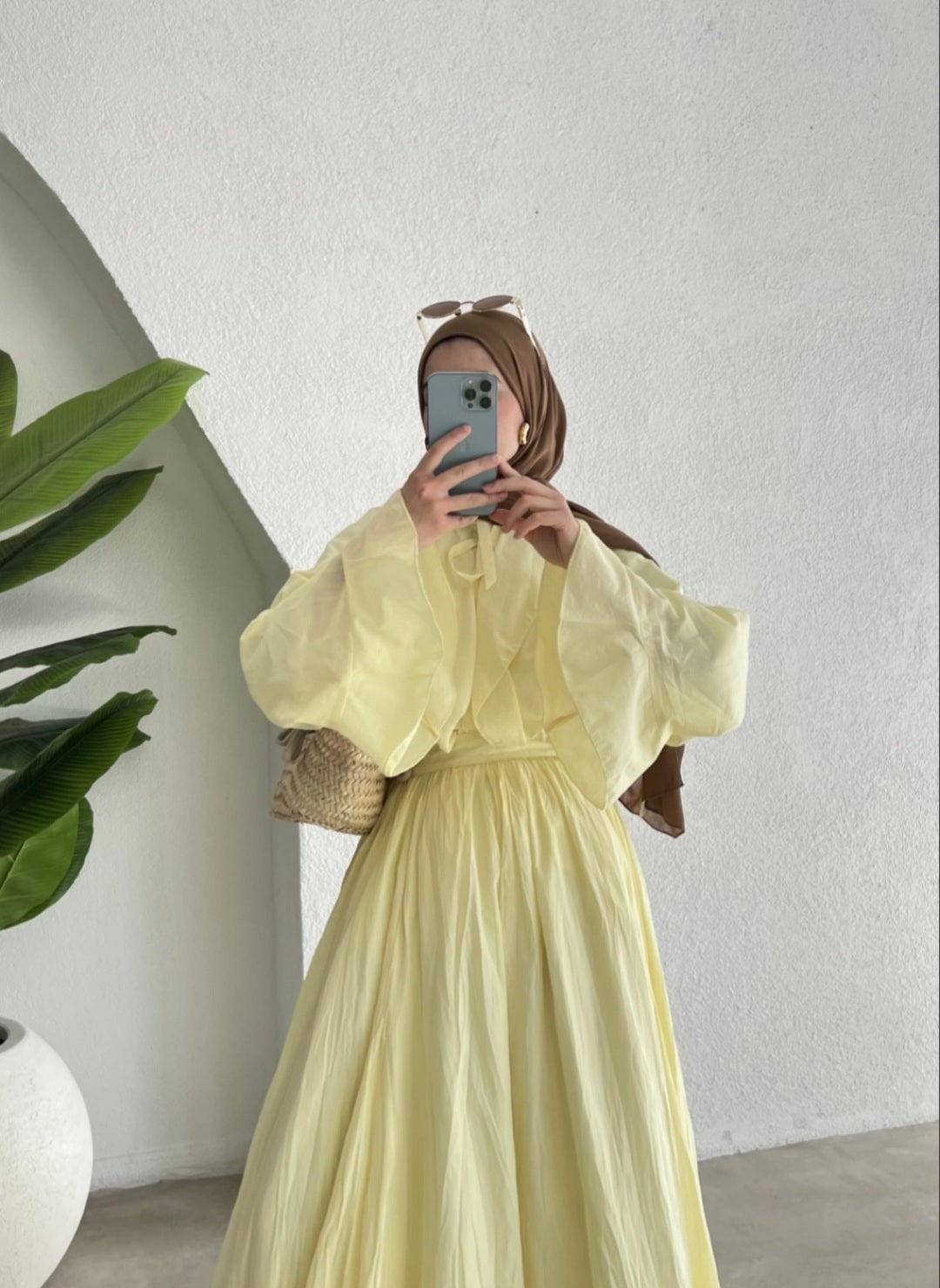 Ruffle sleeves shirt with boheme maxi skirt co-ord set
