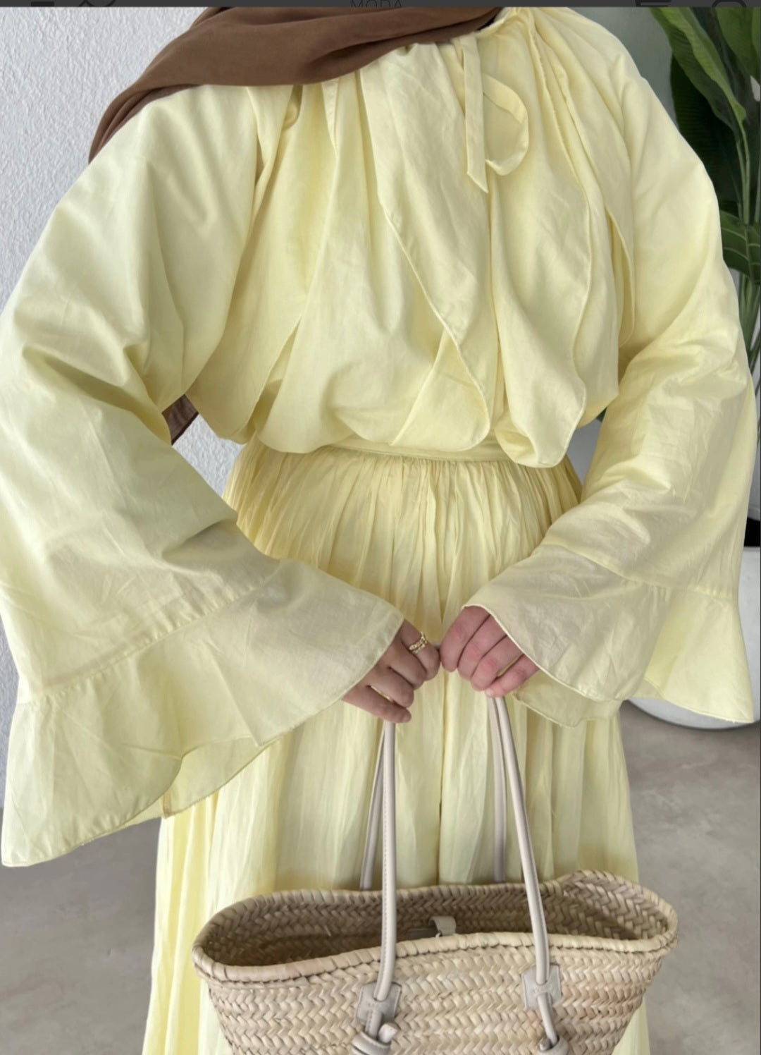 Ruffle sleeves shirt with boheme maxi skirt co-ord set