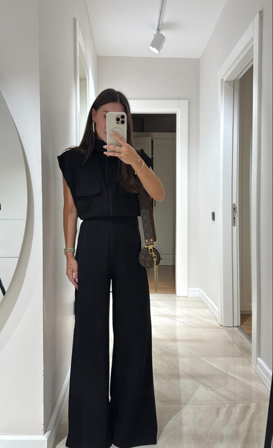 Vest with wide leg trouser oysho fabric tracksuit