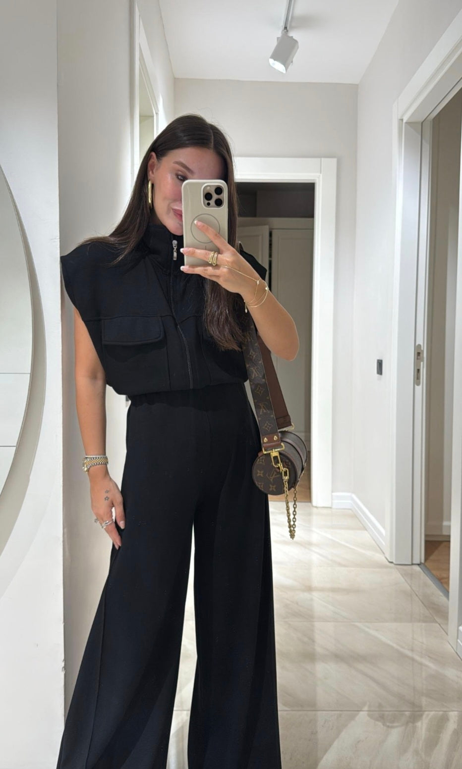 Vest with wide leg trouser oysho fabric tracksuit
