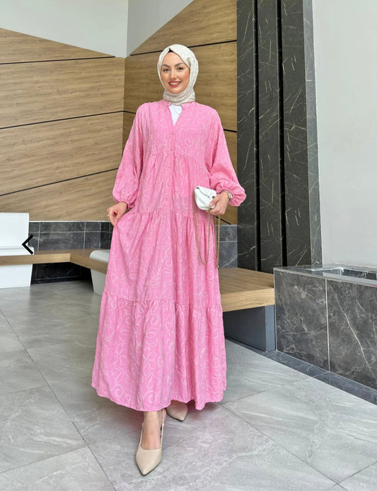 Boheme dress With gold thread details