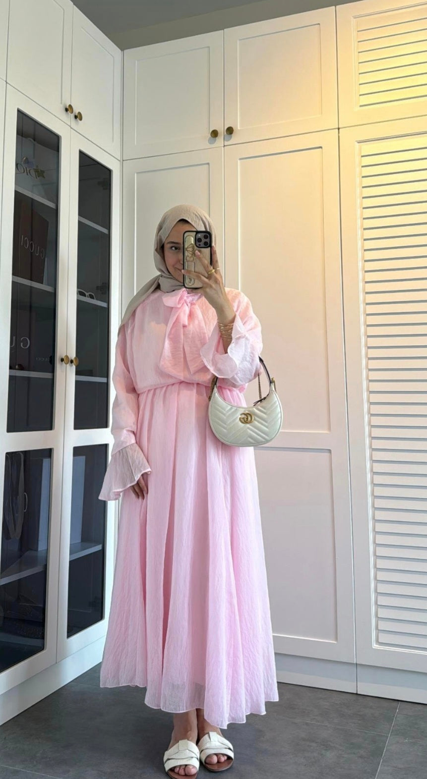 Ruffle sleeve shirt with tie at neck,maxi skirt co-ord set