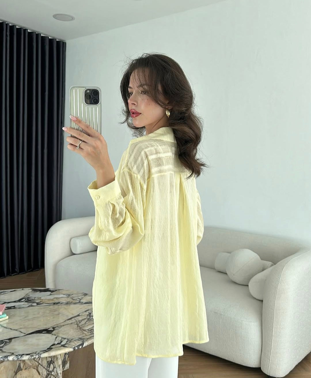 Tencel oversized shirt