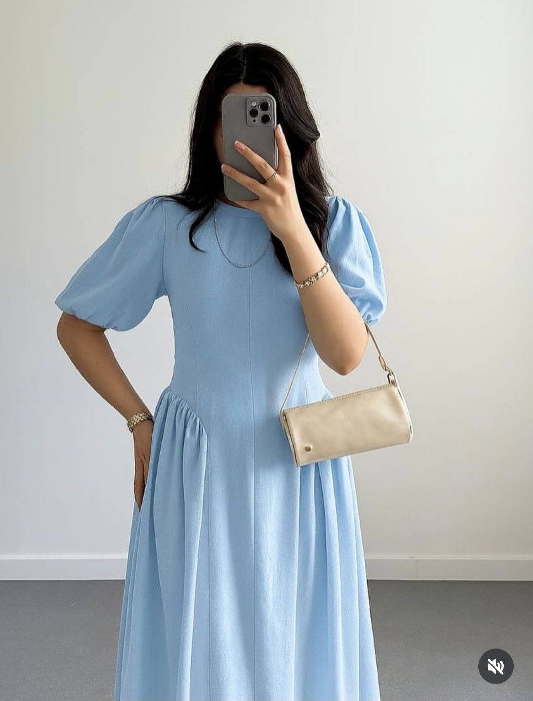 Short sleeve belted linen dress