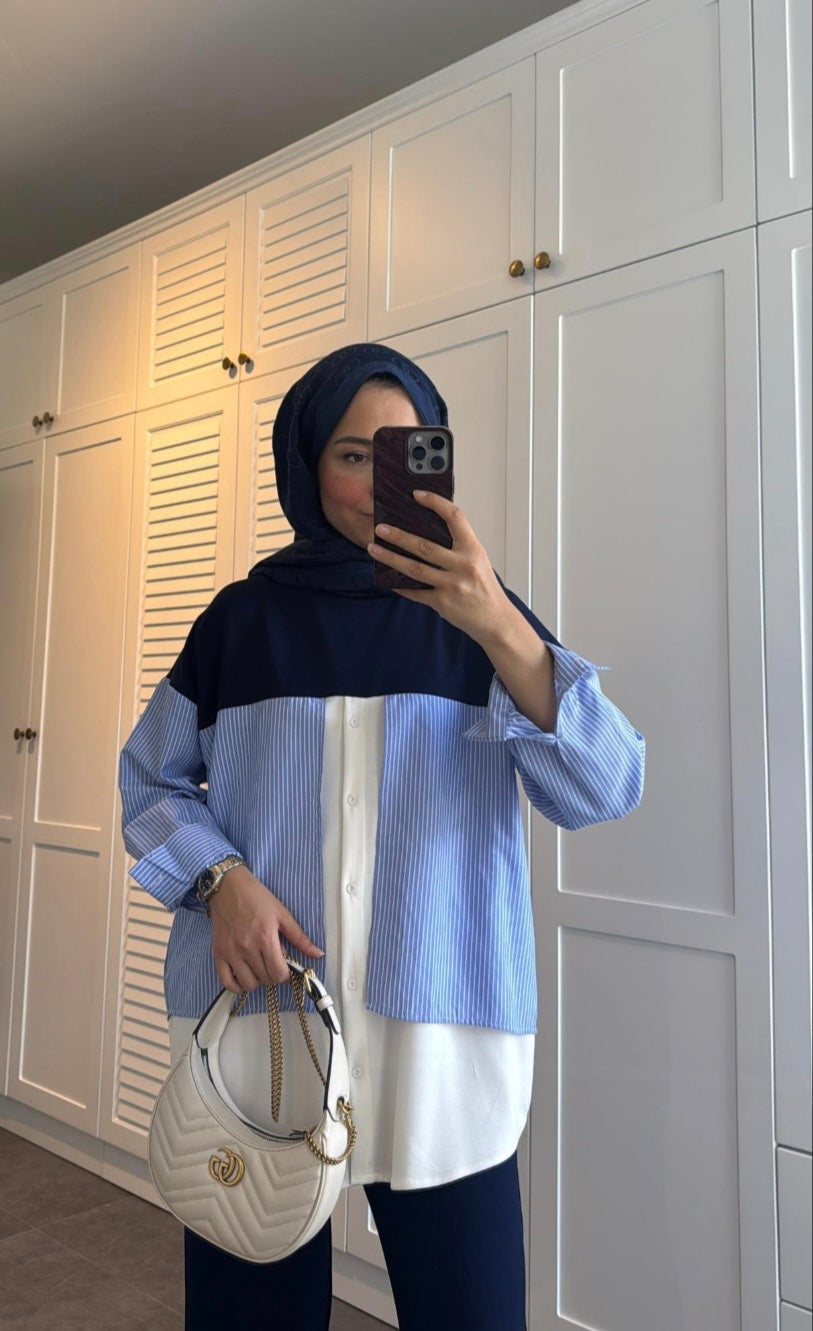 Modal cotton tracksuit with shirt details