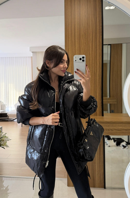 Oversized waterproof puffer jacket