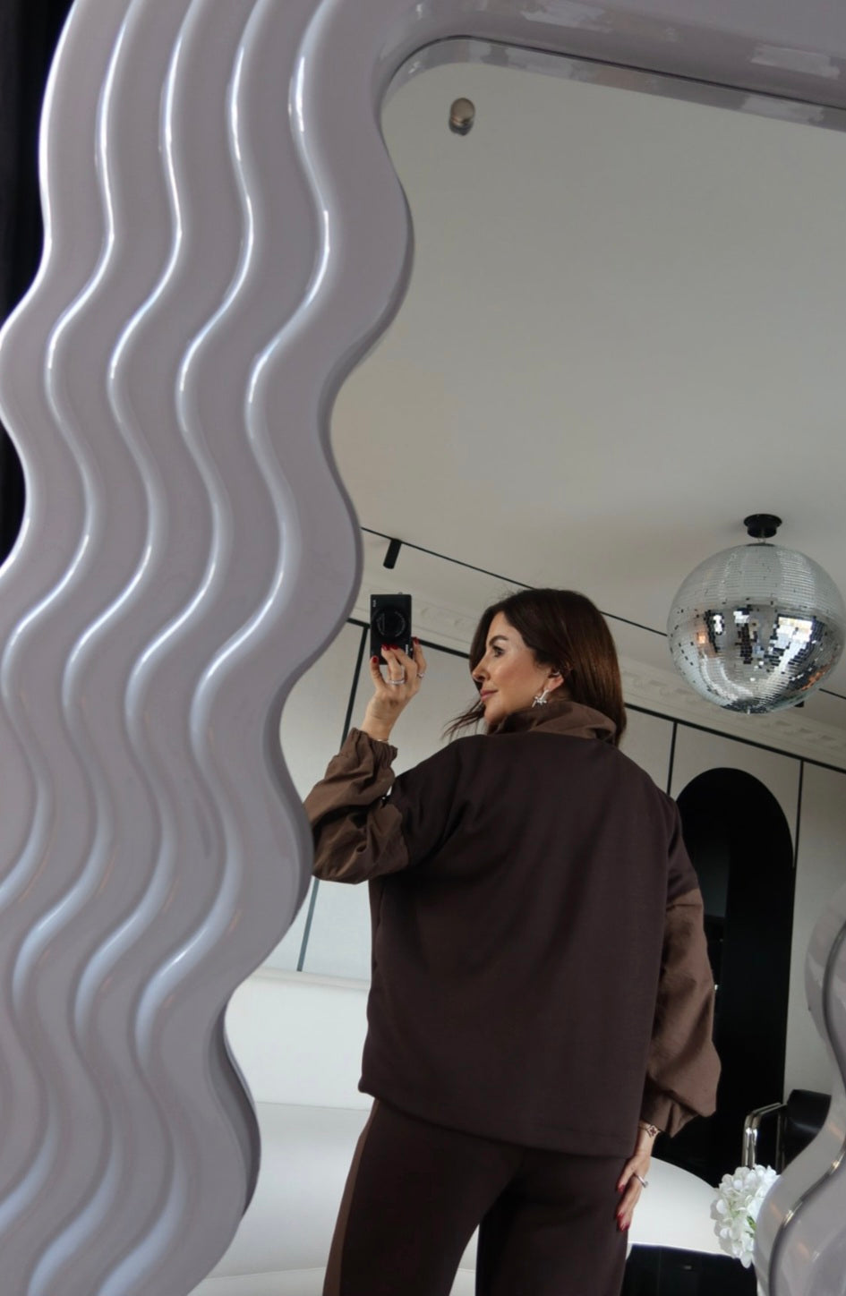 Oysho fabric with Parachute Detailed Suit brown