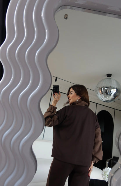 Oysho fabric with Parachute Detailed Suit brown