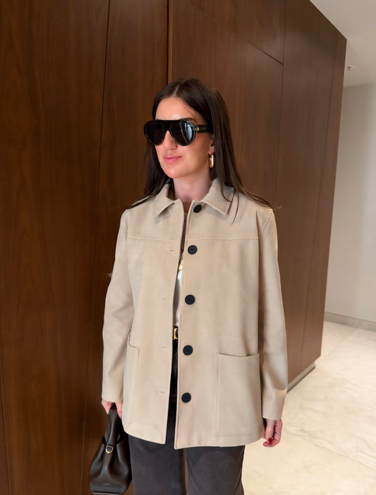 Zr Model Premium Quality beige Suede Jacket