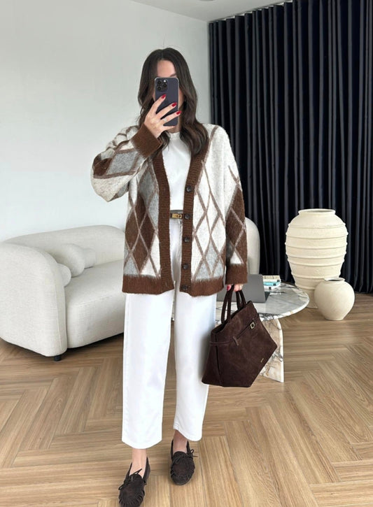 Zara model wool Cardigan