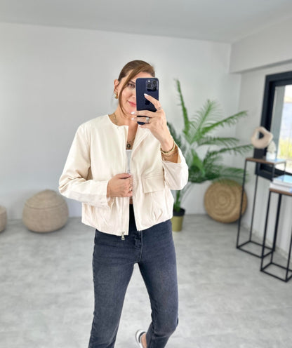 Zara model jacket