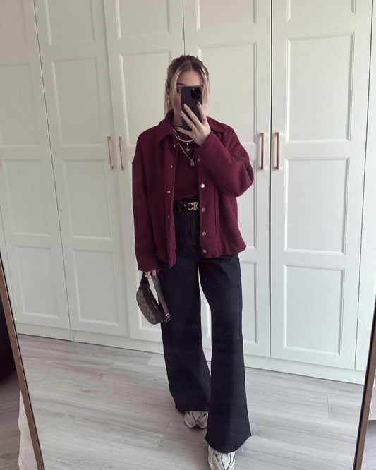 Oversized boucle jacket