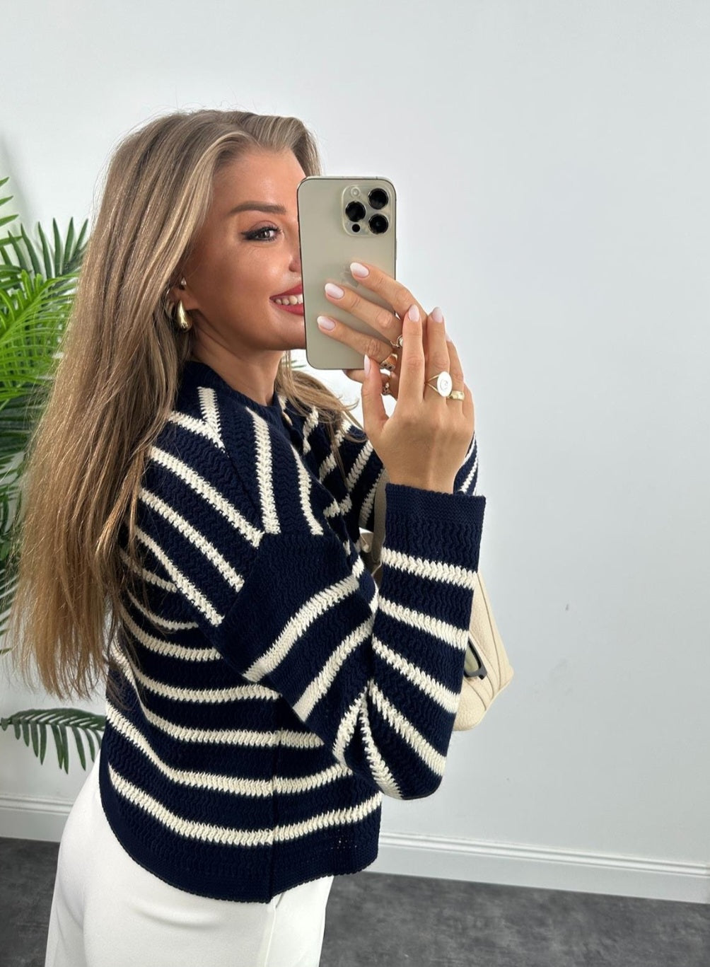 Striped knit Cardigan