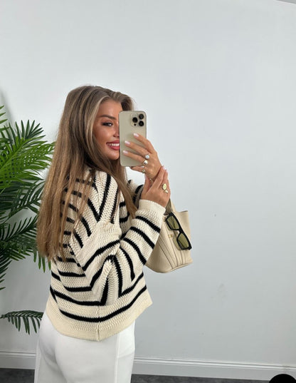 Striped knit Cardigan